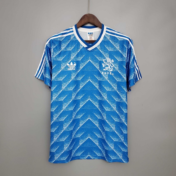 AAA Quality Netherlands 1988 Away Blue Soccer Jersey